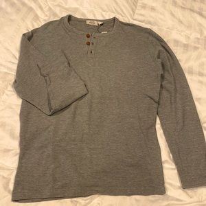 Grey ribbed long sleeve
